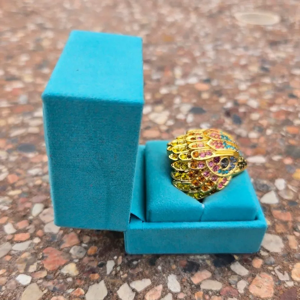 NEW Kurt Geiger Eagle Pave Ring Sz 7
